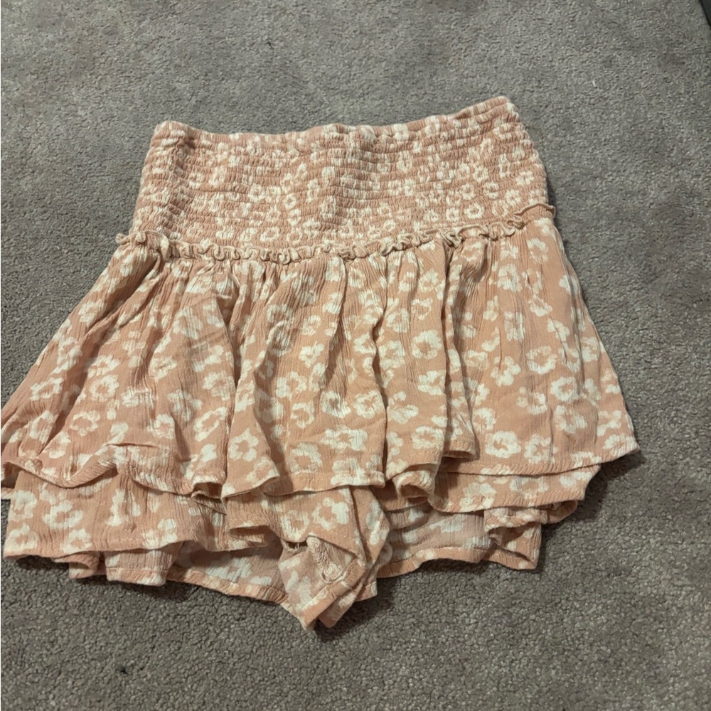 Floral Smocked Waist Shorts